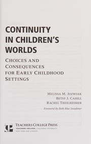 Cover of Continuity in Children's Worlds