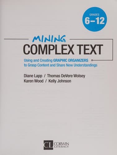 Cover of Mining Complex Text, Grades 6-12