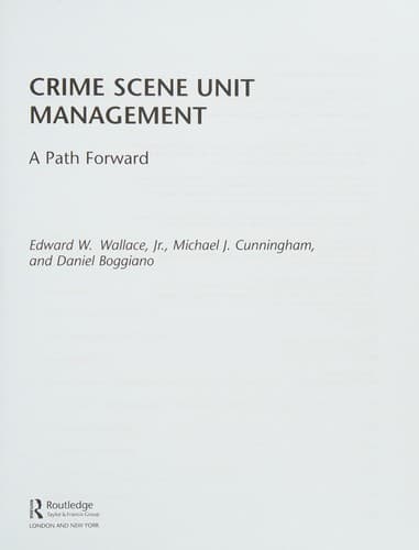 Cover of Crime Scene Management