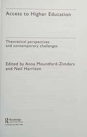 Cover of Access to Higher Education