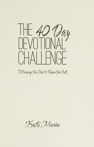 Cover of 40 Day Devotional Challenge