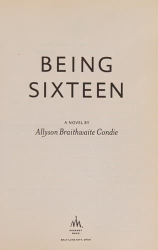 Cover of Being Sixteen
