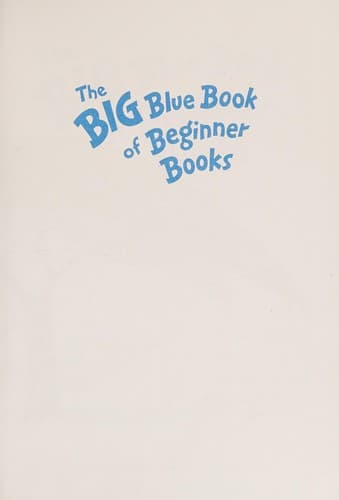 Cover of The big blue book of Beginner books
