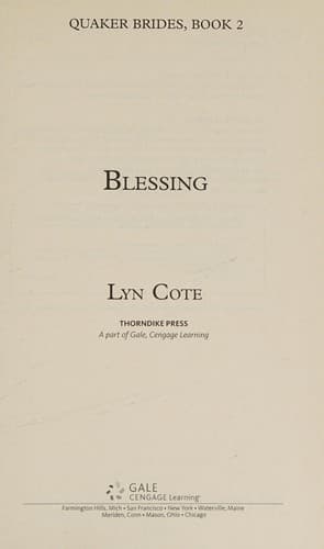 Cover of Blessing