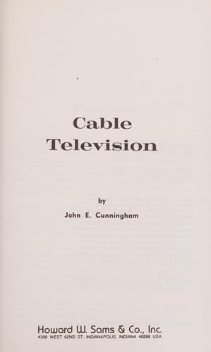 Cover of Cable television.