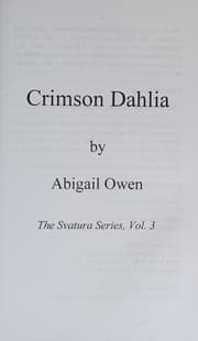 Cover of Crimson Dahlia (The Svatura Series, Vol. 3)