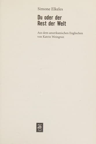 Cover of Du oder der Rest der Welt