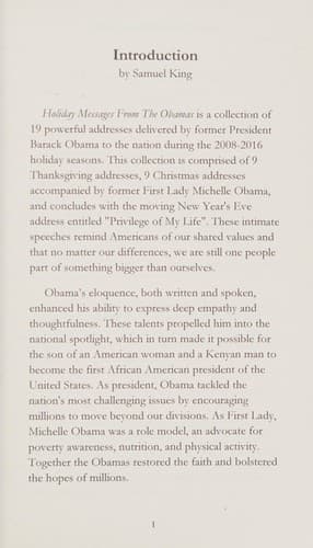 Cover of Holiday Messages from the Obamas