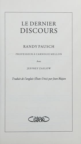 Cover of Le dernier discours (French Edition)