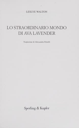 Cover of Lo straordinario mondo di Ava Lavender (Italian Edition)