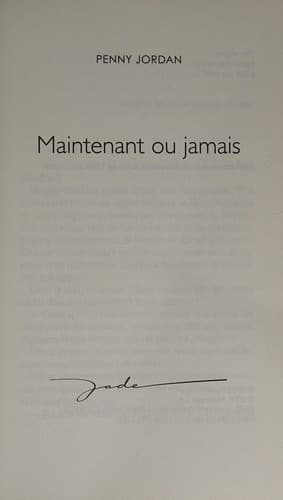 Cover of Maintenant ou jamais