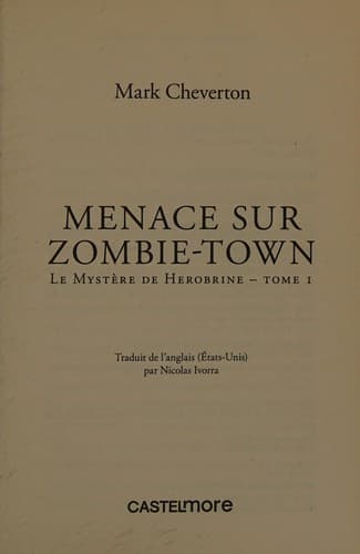 Cover of Menace sur Zombie-town