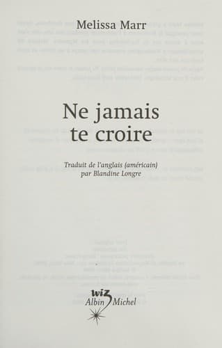 Cover of Ne Jamais Te Croire (Wicked Lovely (French)) (French Edition)