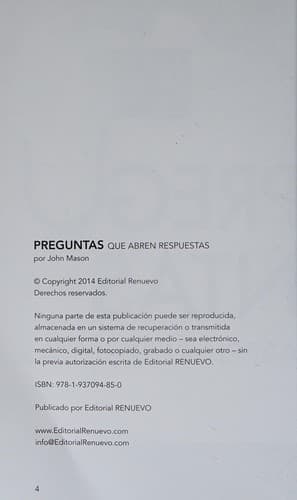 Cover of Preguntas Que Abren Respuestas