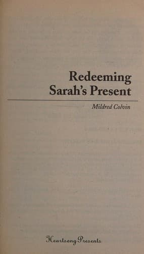 Cover of Redeeming Sarah's present
