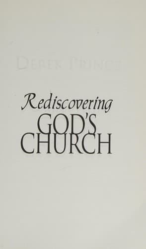 Cover of Rediscovering God's Church