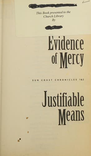 Cover of Sun Coast Chronicles 1 Evidence of Mercy & 2 Justifiable Means (Sun Coast Chronicles)