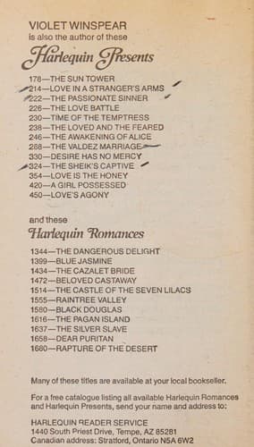 Cover of Tawny Sands (Harlequin Presents, # 39)