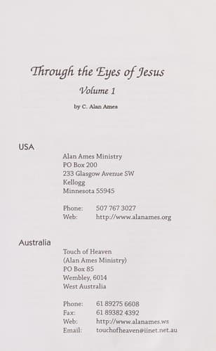 Cover of Through the Eyes of Jesus Volume 1 - Paperback