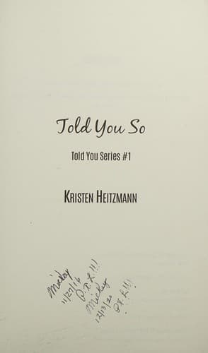 Cover of Told You So