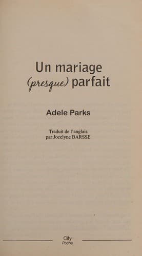 Cover of Un mariage (presque) parfait