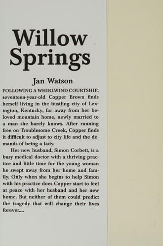 Cover of Willow Springs