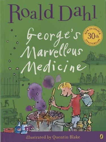 Cover of George´s Marvellous Medicina ilustrated by Quentin Blake