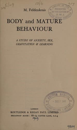 Cover of Body and mature behaviour