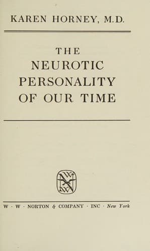 Cover of The Neurotic Personality of Our Time