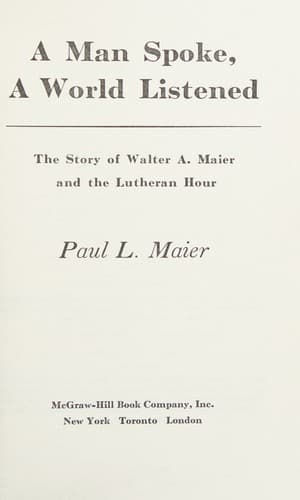 Cover of A Man Spoke, a World Listened