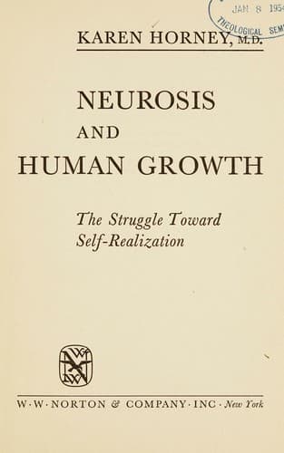 Cover of Neurosis and human growth