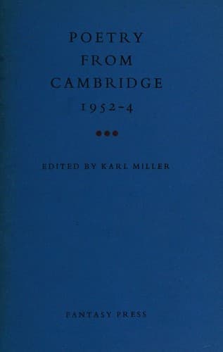 Cover of Poetry from Cambridge, 1952-4