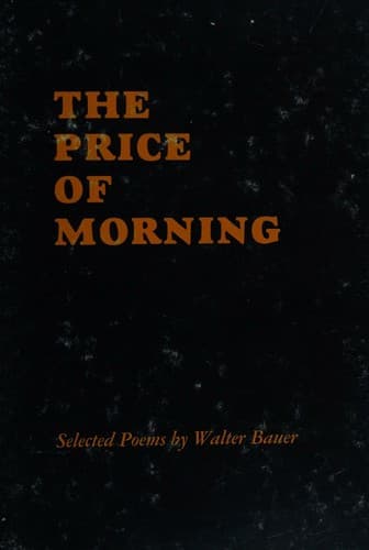 Cover of The price of morning;