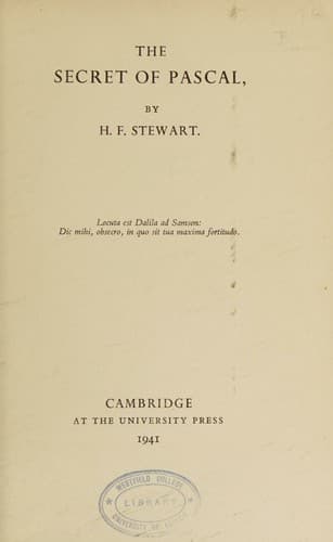 Cover of The secret of Pascal
