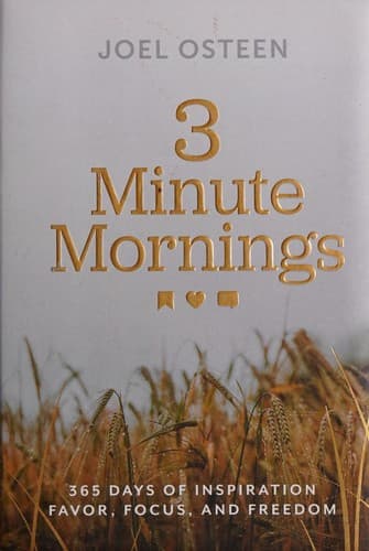 Cover of 3 Minute Mornings, 365 Days of Inspiration Favor,  Focus and Freedom