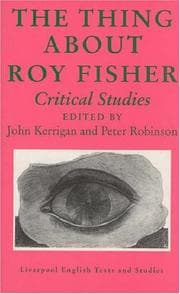 Cover of The thing about Roy Fisher