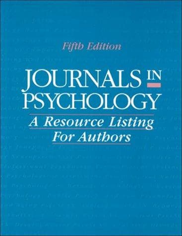Cover of Journals in Psychology