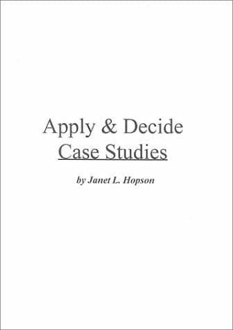 Cover of Apply & Decide Case Studies