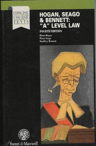 Cover of 'A' Level Law (Concise Course Texts)