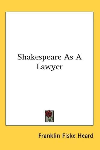 Cover of Shakespeare as a lawyer