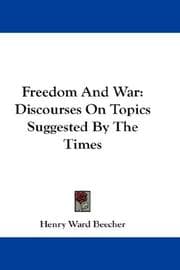 Cover of Freedom and war