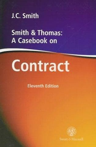 Cover of Smith and Thomas, a casebook on contract.