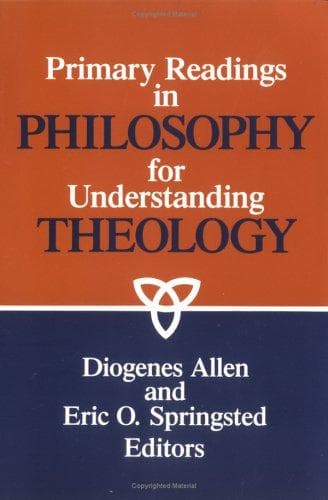 Cover of Primary readings in philosophy for undertanding theology