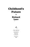 Cover of Childhood's future