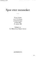 Cover of Spor etter mennesket