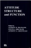 Cover of Attitude Structure and Function