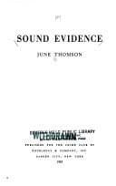 Cover of Sound evidence