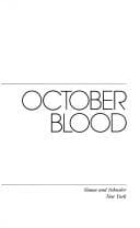 Cover of October blood