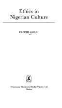 Cover of Ethics in Nigerian culture