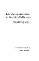 Cover of Literature As Recreation in the Later Middle Ages